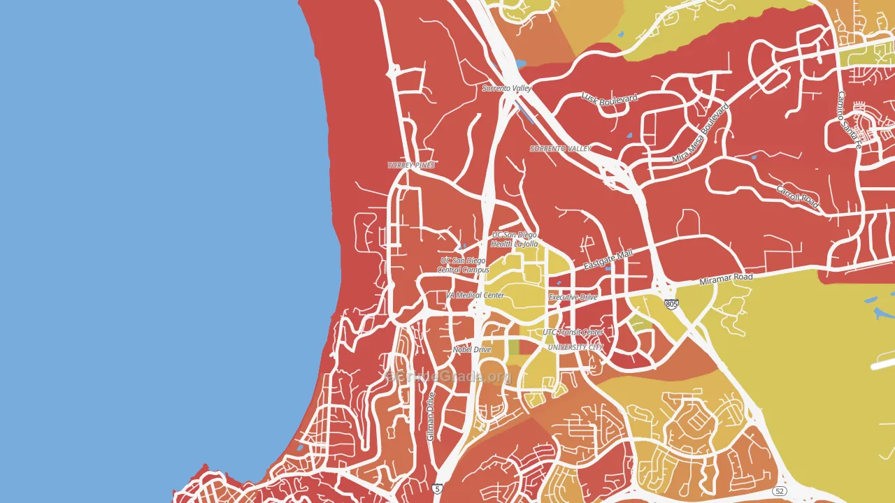 Torrey Pines, San Diego, CA Map of Arson Rates