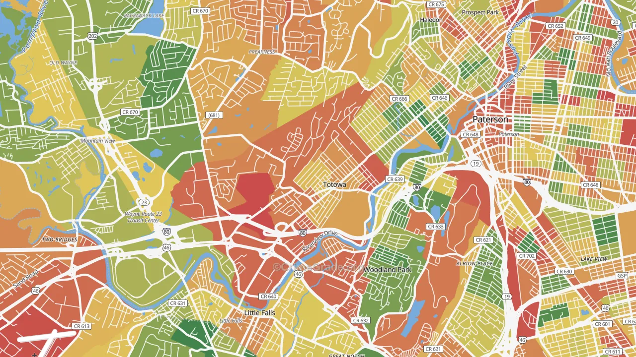 Totowa, NJ Map of Arson Rates