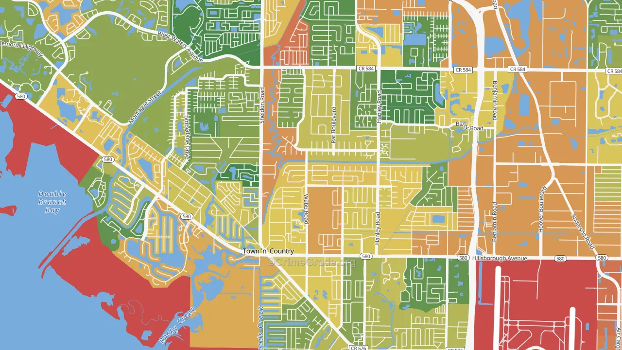 Town 'N Country Park, Town 'n' Country, FL Map of Arson Rates