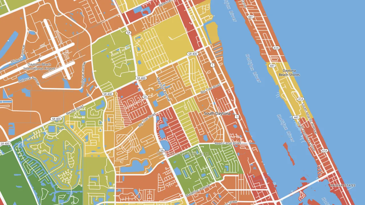 Town of Blake, South Daytona, FL Map of Arson Rates