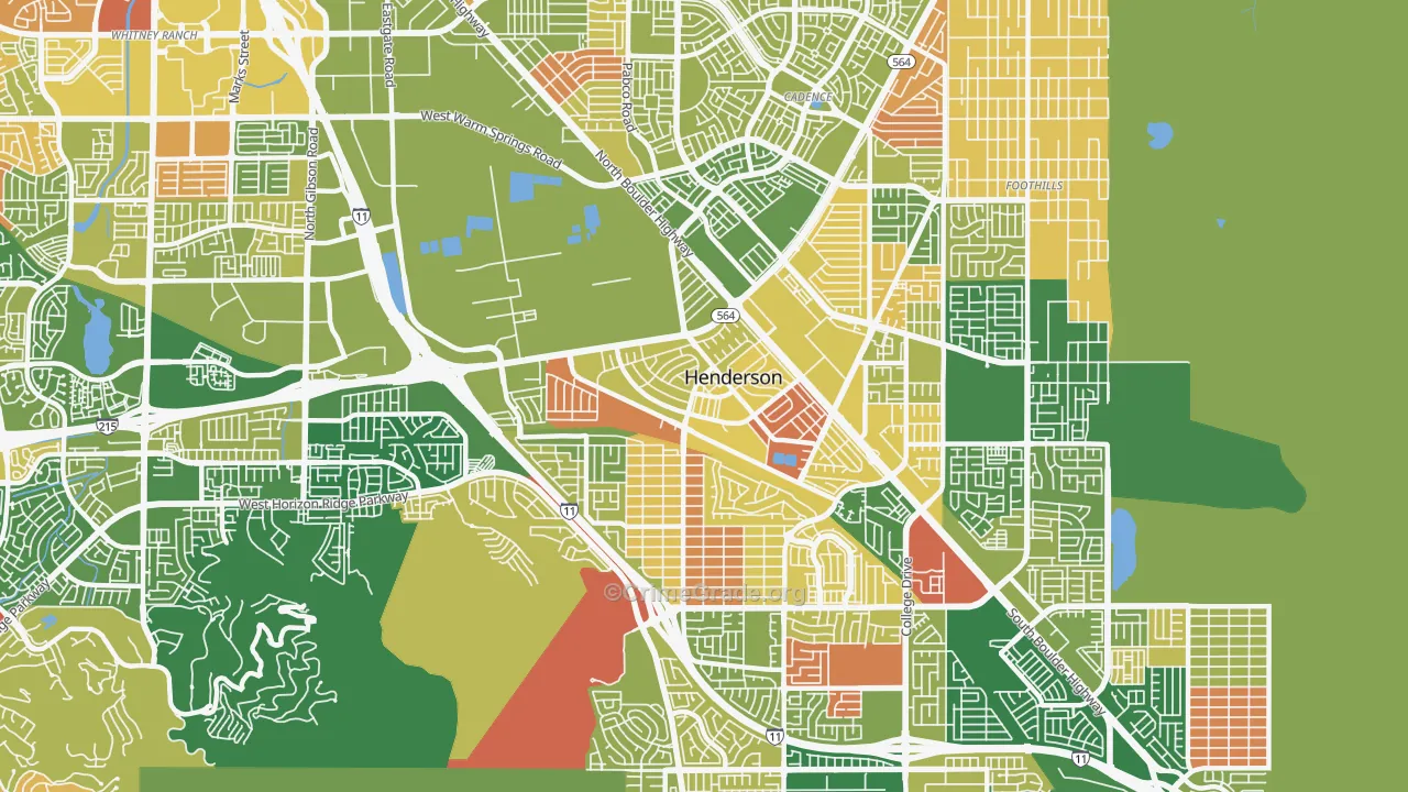 Townsite, Henderson, NV Map of Arson Rates
