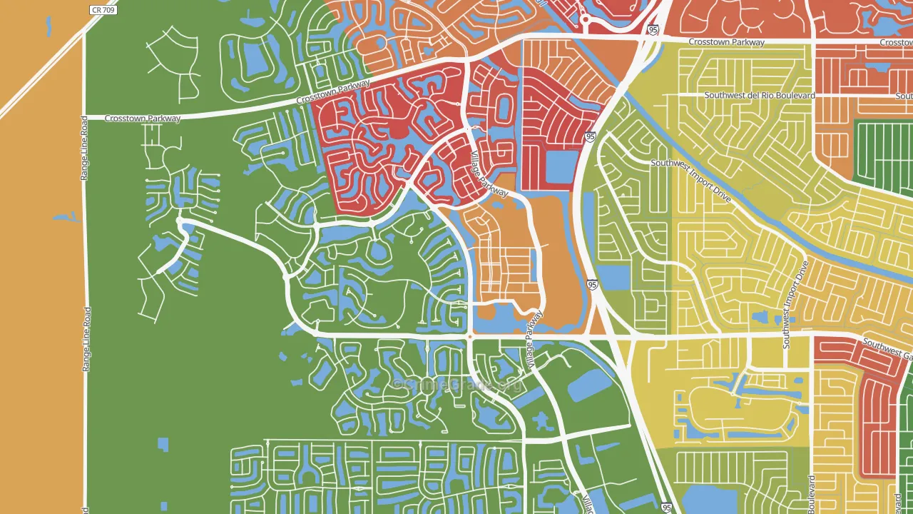 Tradition, Port St. Lucie, FL Map of Arson Rates