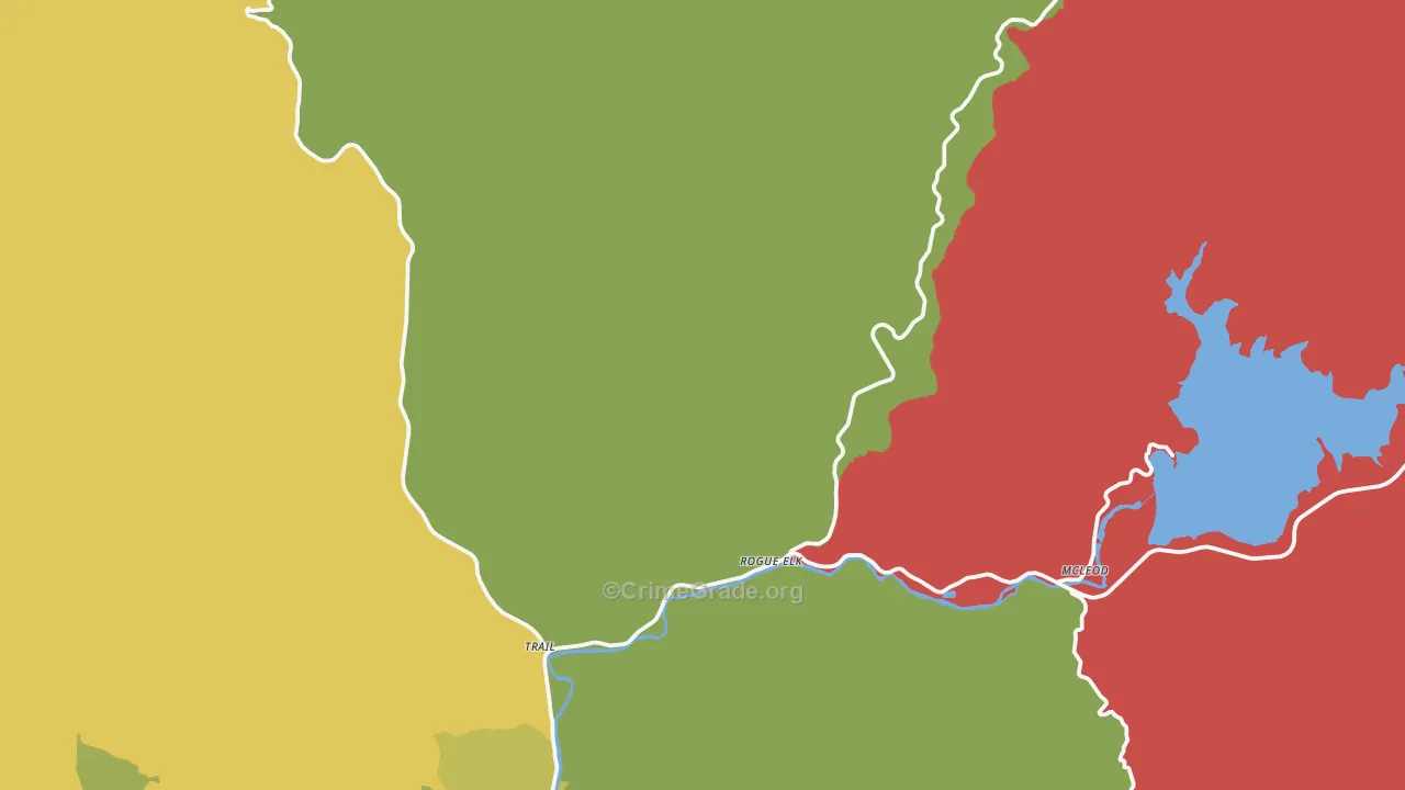 Trail, OR Map of Arson Rates