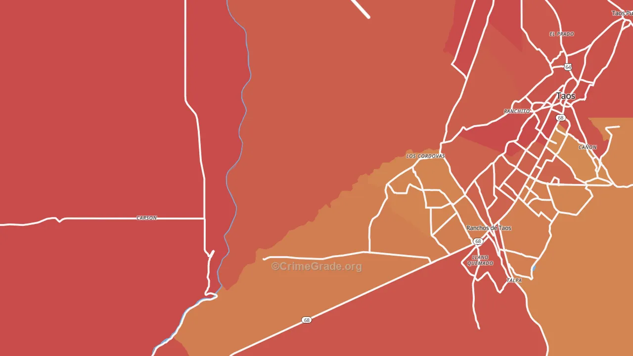 Trampas, NM Map of Arson Rates