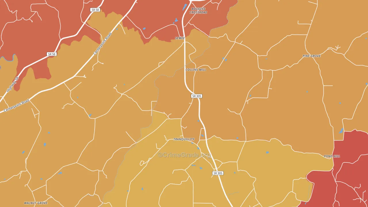 Tranquillity, TN Map of Arson Rates