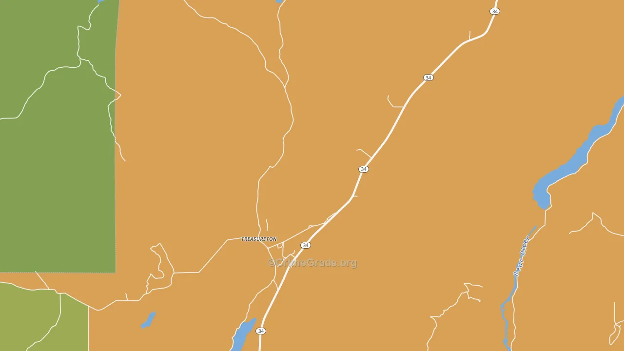 Treasureton, ID Map of Arson Rates