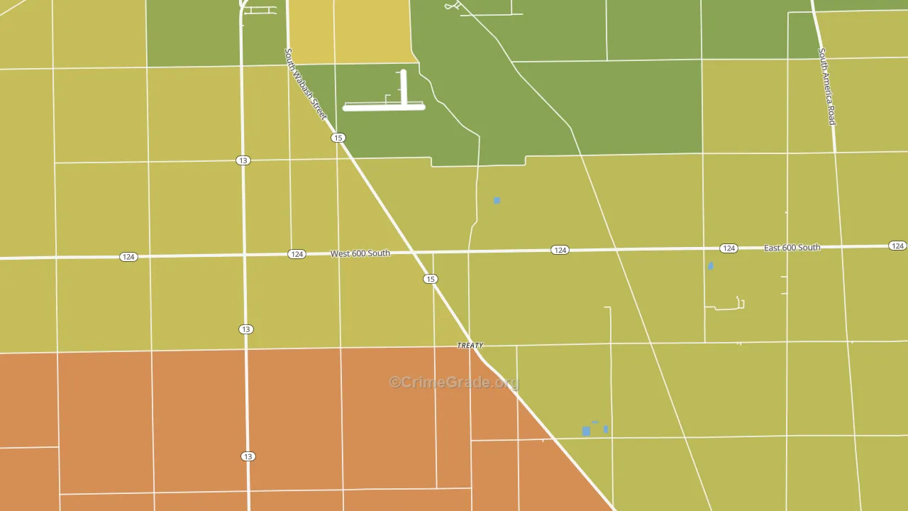 Treaty, IN Map of Arson Rates