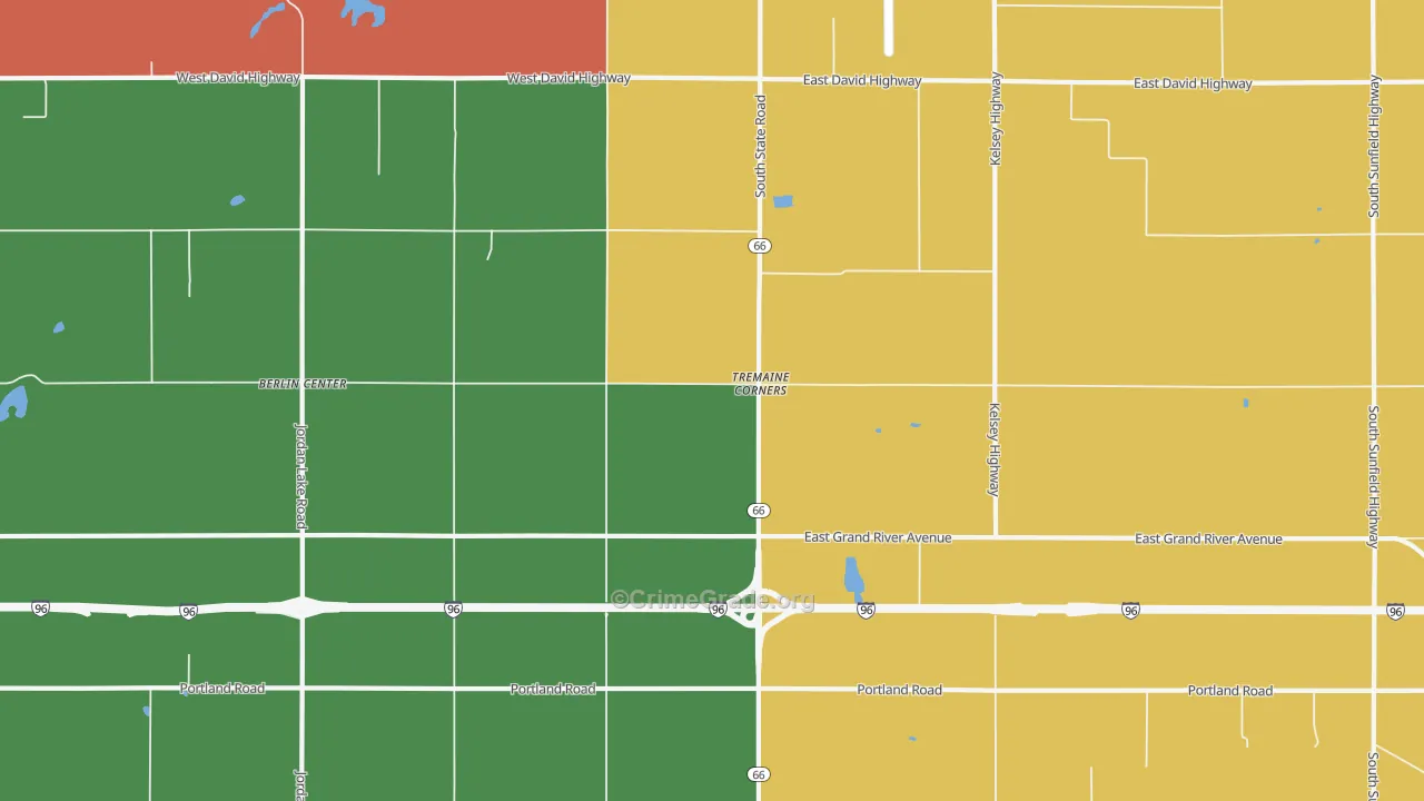 Tremaine Corners, MI Map of Arson Rates