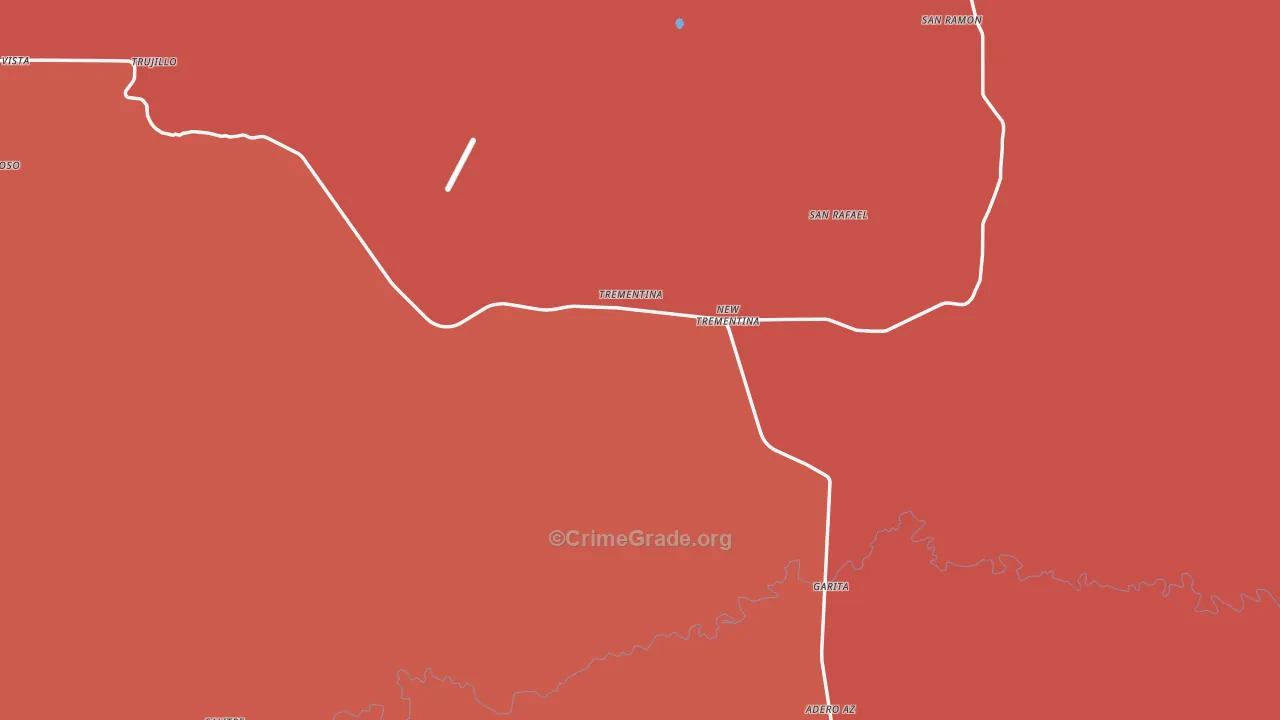 Trementina, NM Map of Arson Rates