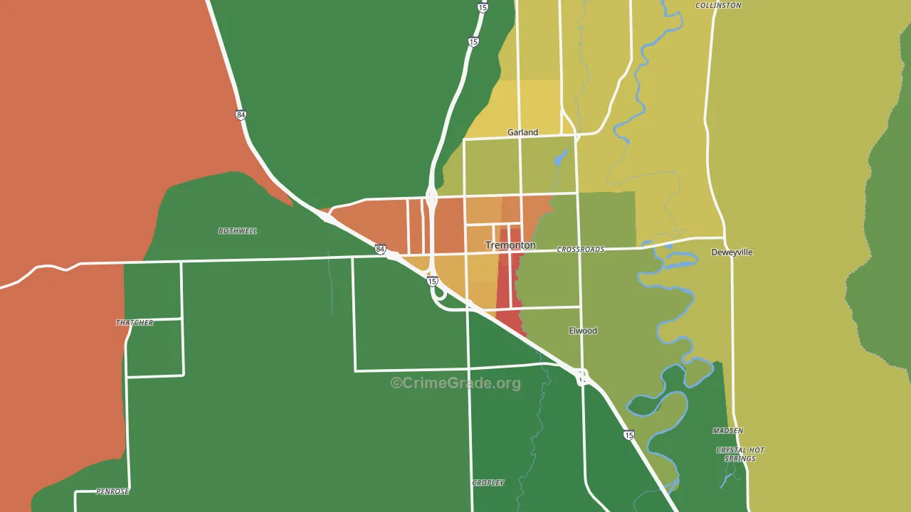 Tremonton, UT Map of Arson Rates
