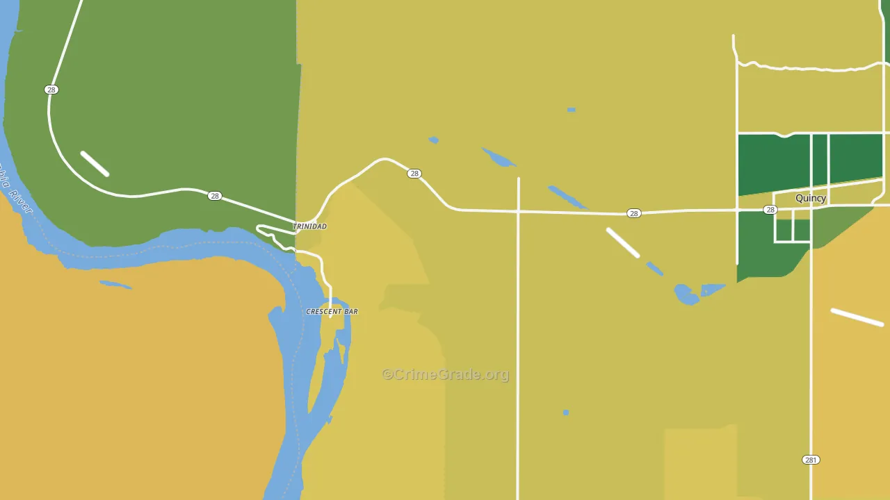 Trinidad, WA Map of Arson Rates