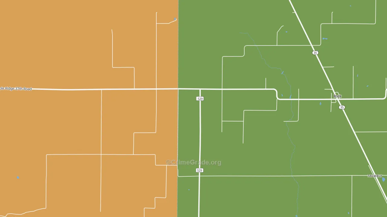 Trombly, MI Map of Arson Rates