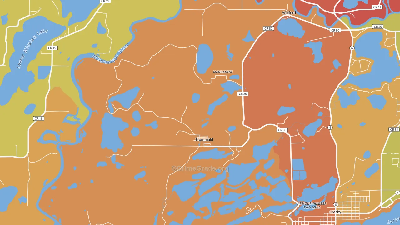 Trommald, MN Map of Arson Rates