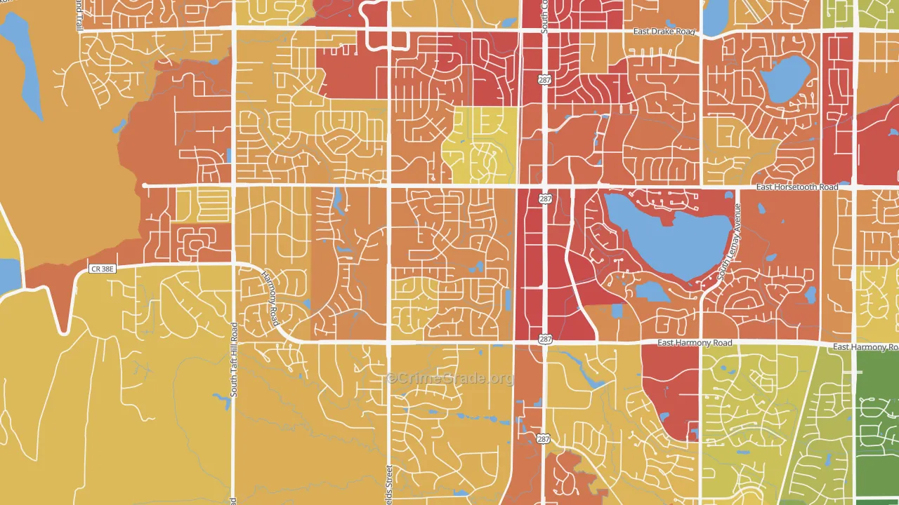 Troutman Park, Fort Collins, CO Map of Arson Rates