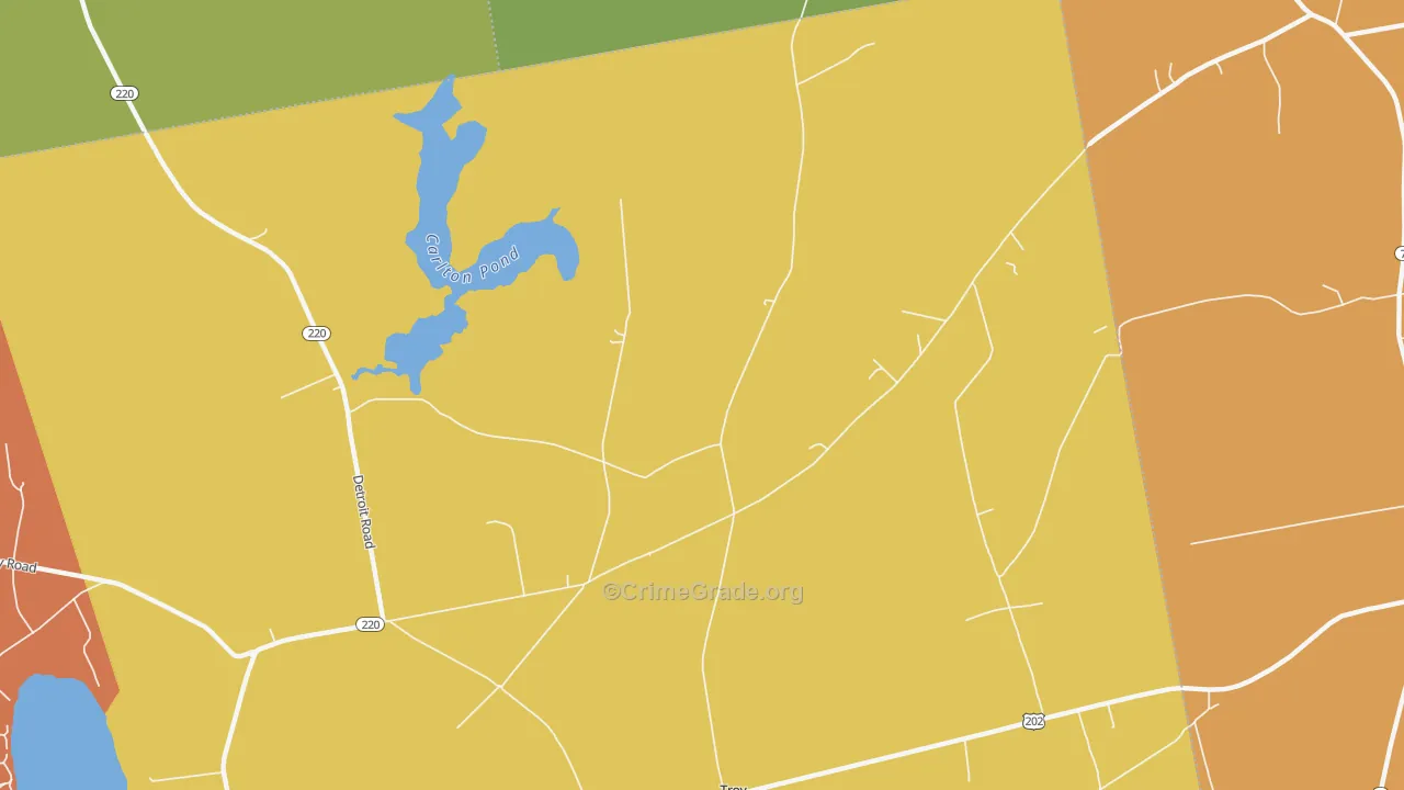 Troy Center, ME Map of Arson Rates