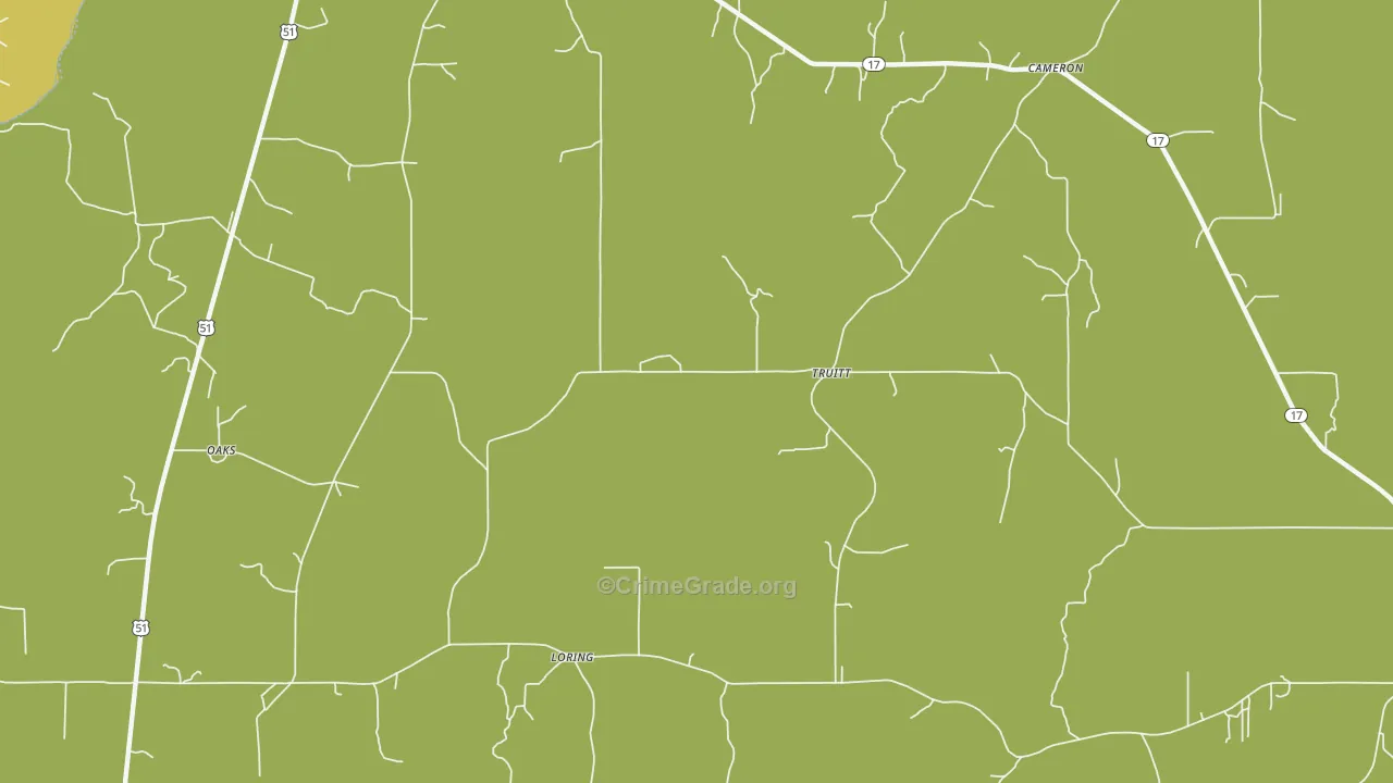 Truitt, MS Map of Arson Rates