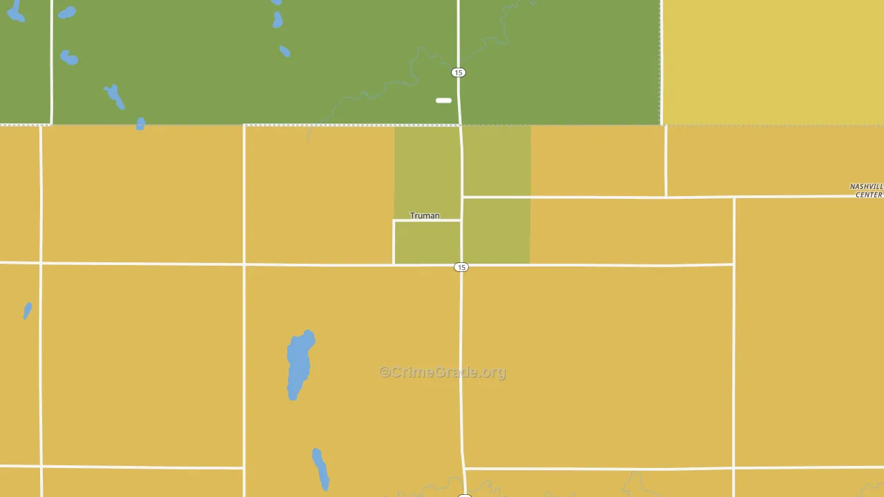 Truman, MN Map of Arson Rates