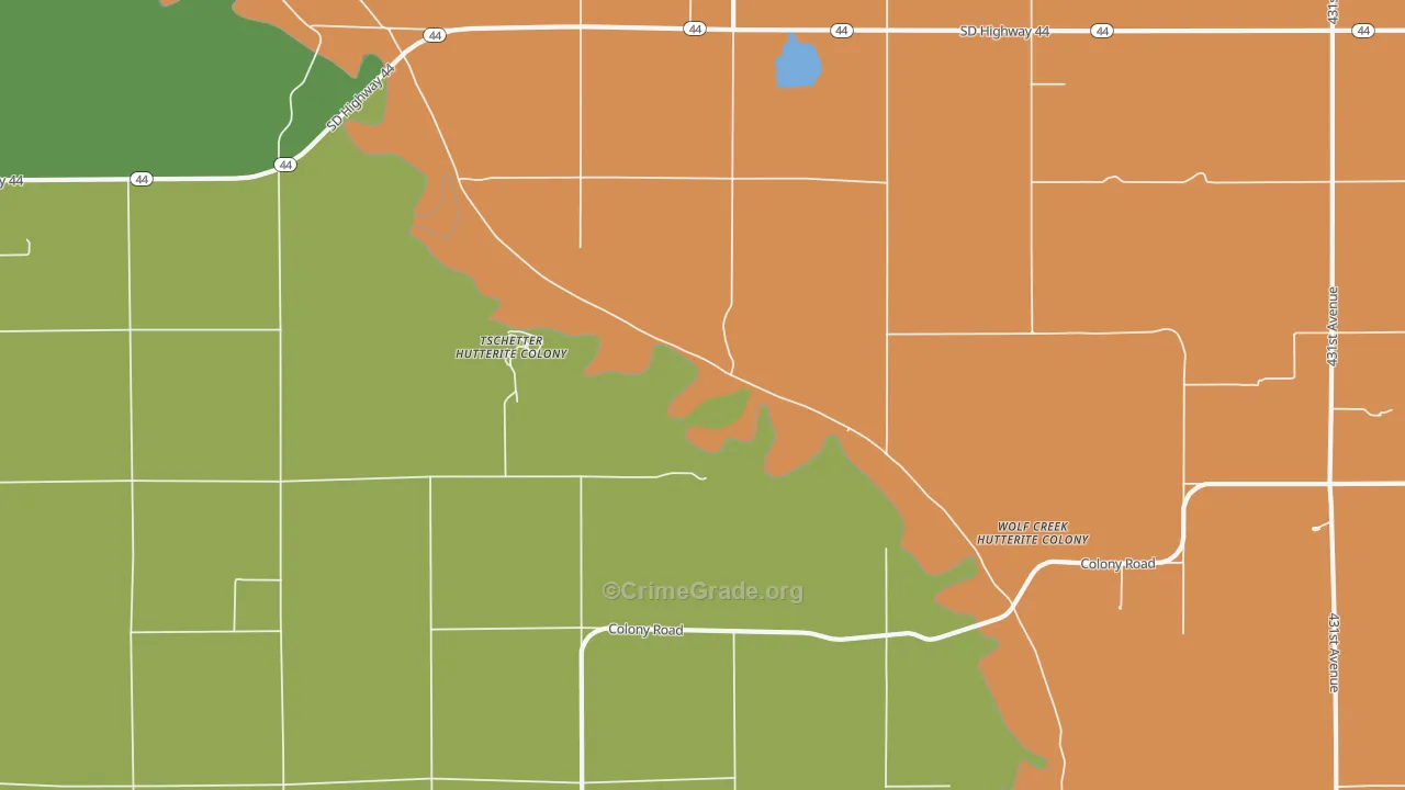Tschetter Colony, SD Map of Arson Rates