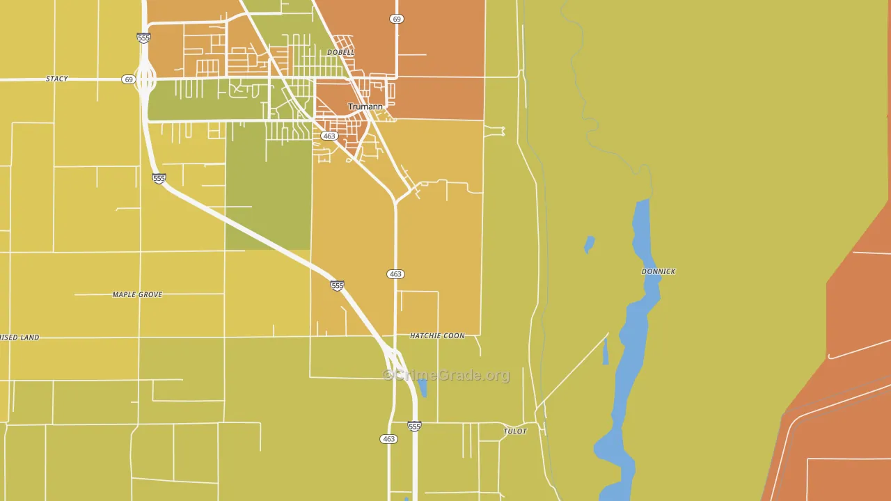 Tulot, AR Map of Arson Rates