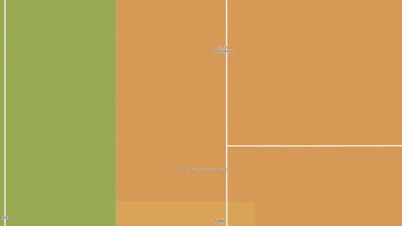 Turpin, OK Map of Arson Rates