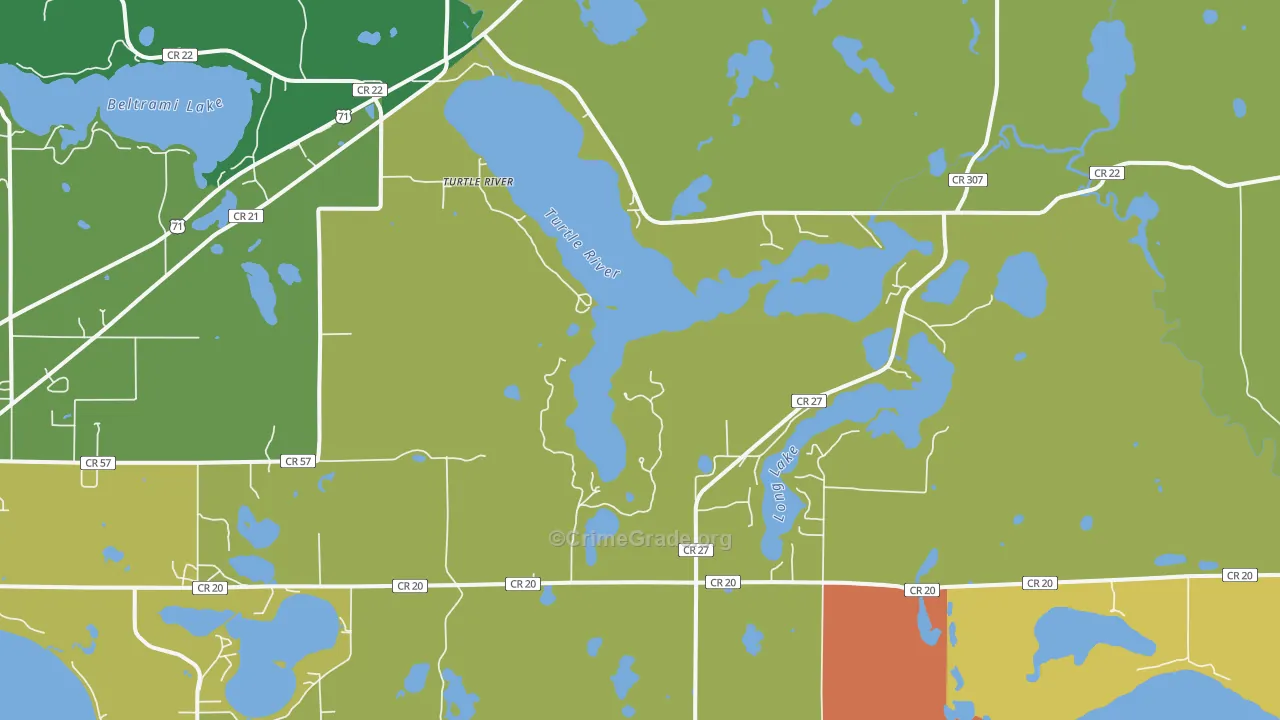 Turtle River, MN Map of Arson Rates