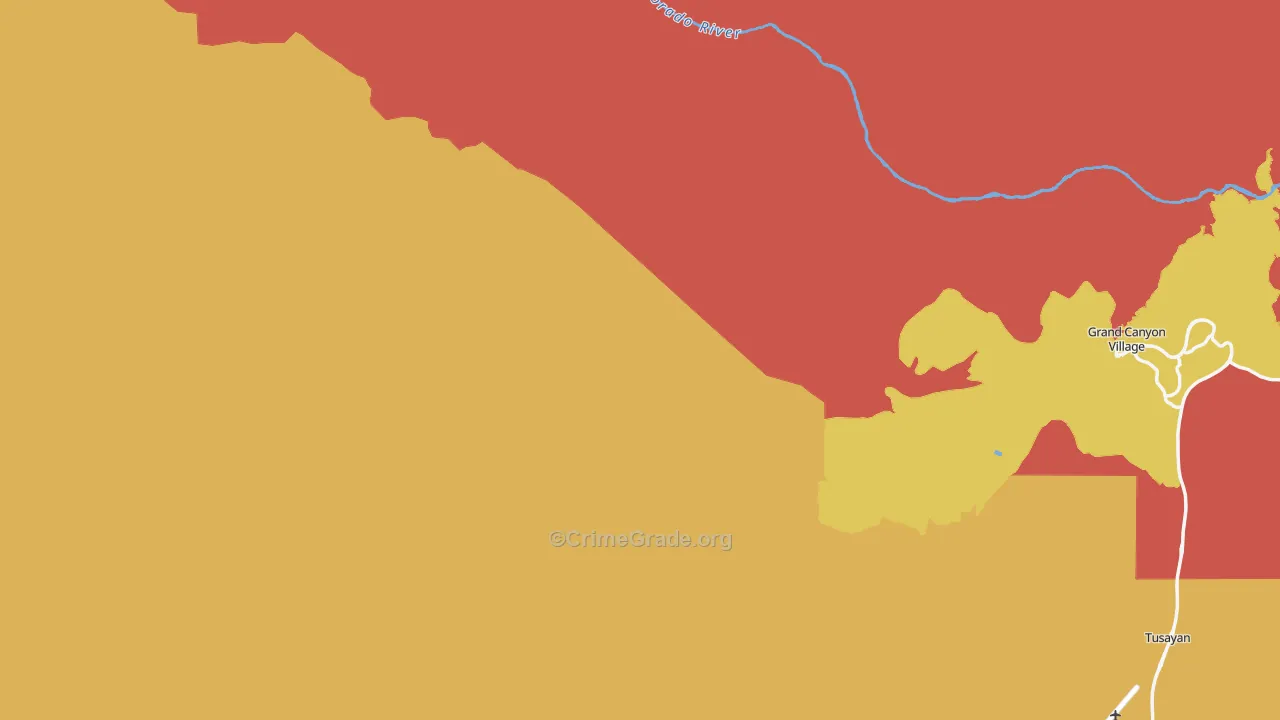 Tusayan, AZ Map of Arson Rates