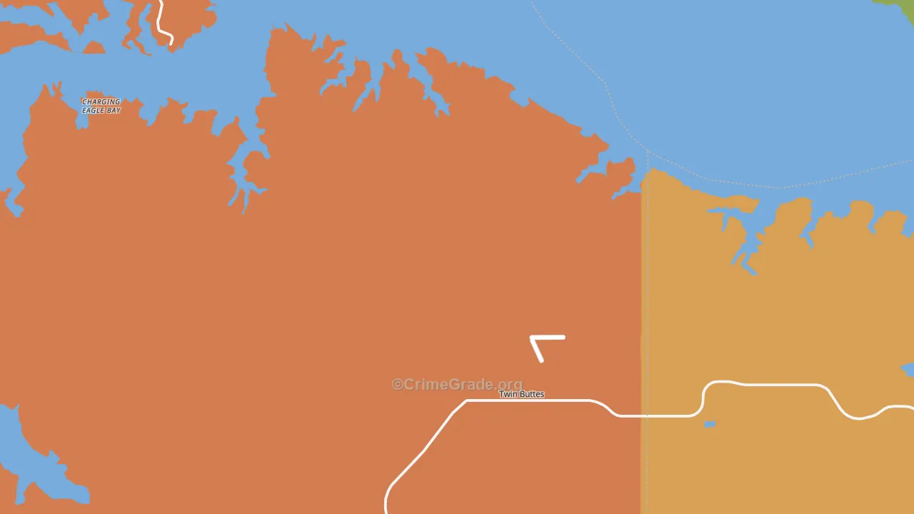 Twin Buttes, ND Map of Arson Rates