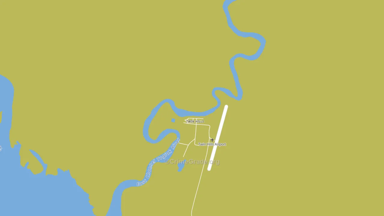 Twin Hills, AK Map of Arson Rates