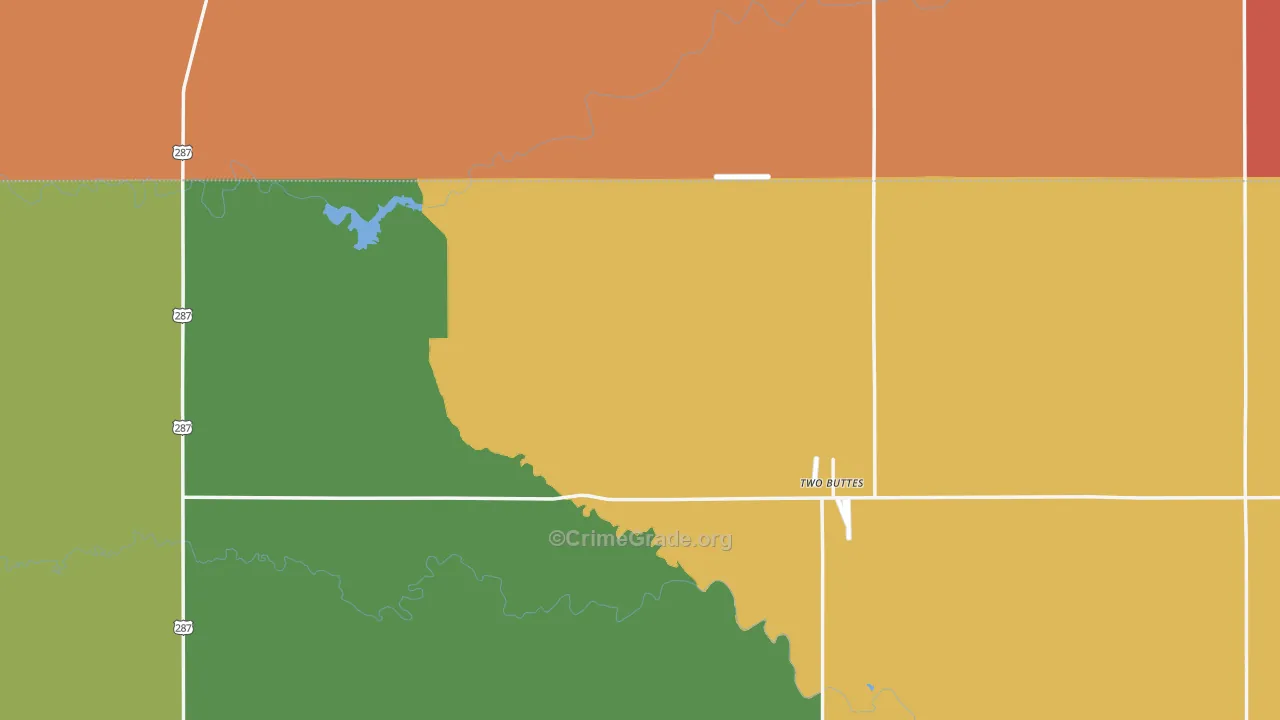 Two Buttes, CO Map of Arson Rates