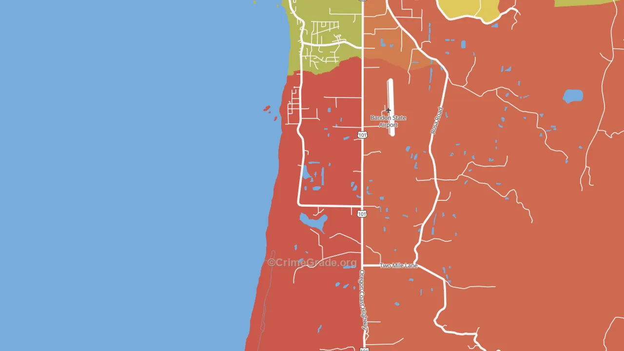 Twomile, OR Map of Arson Rates
