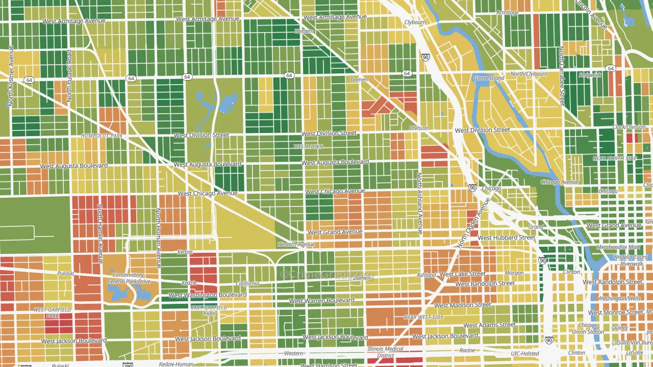 Ukrainian Village, Chicago, IL Map of Arson Rates