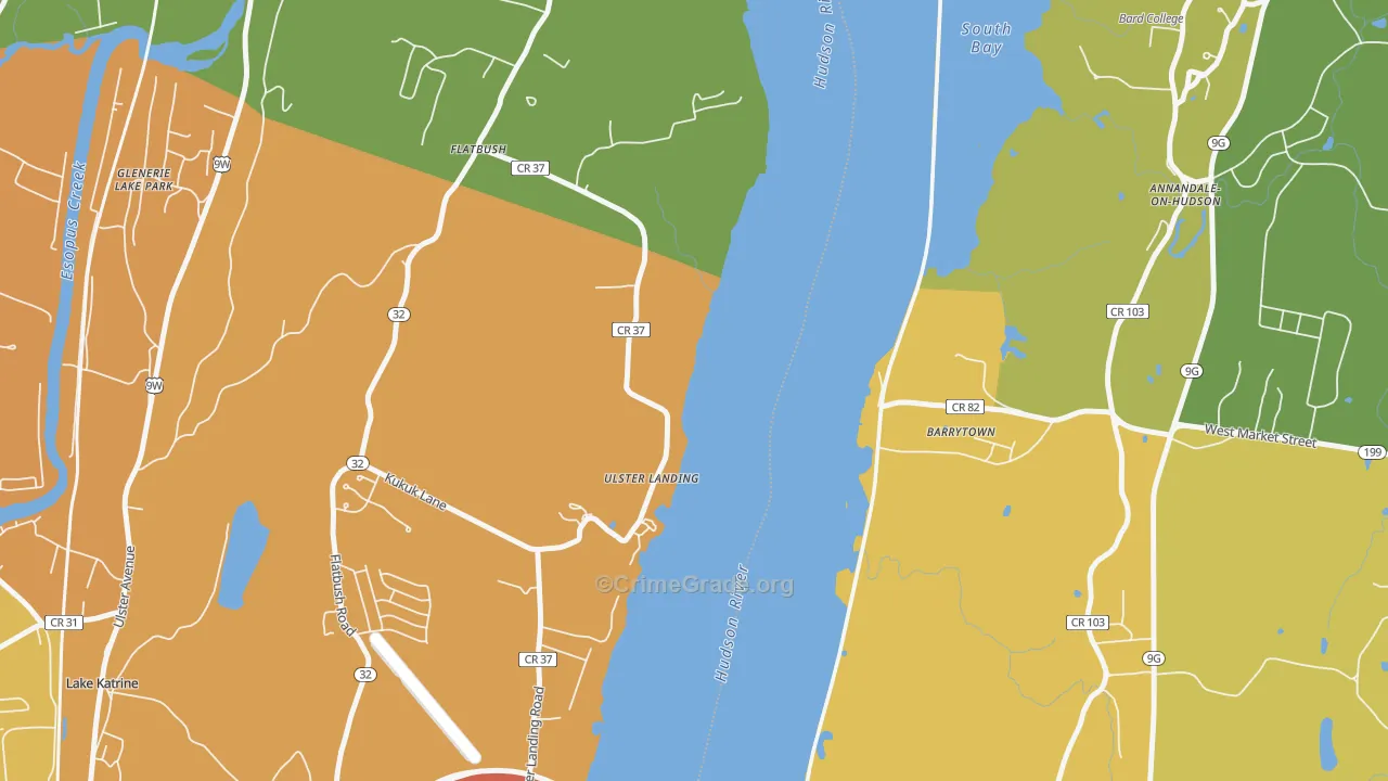 Ulster Landing, NY Map of Arson Rates