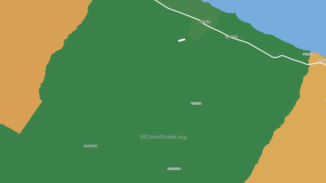 Umikoa, HI Map of Arson Rates