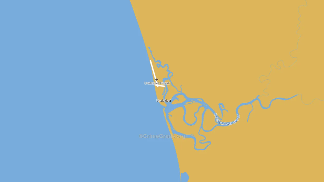 Unalakleet, AK Map of Arson Rates