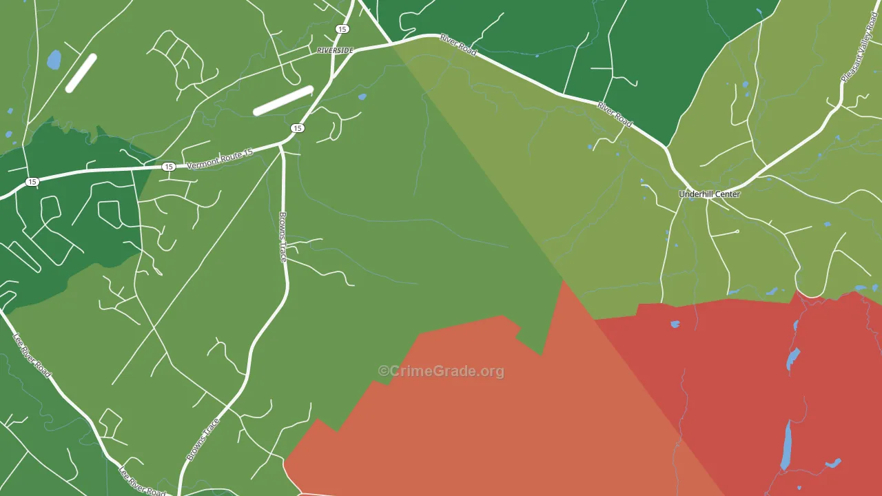 Underhill Center, VT Map of Arson Rates