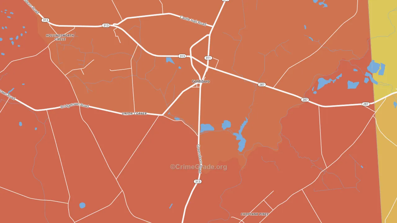 Union Corner, MD Map of Arson Rates