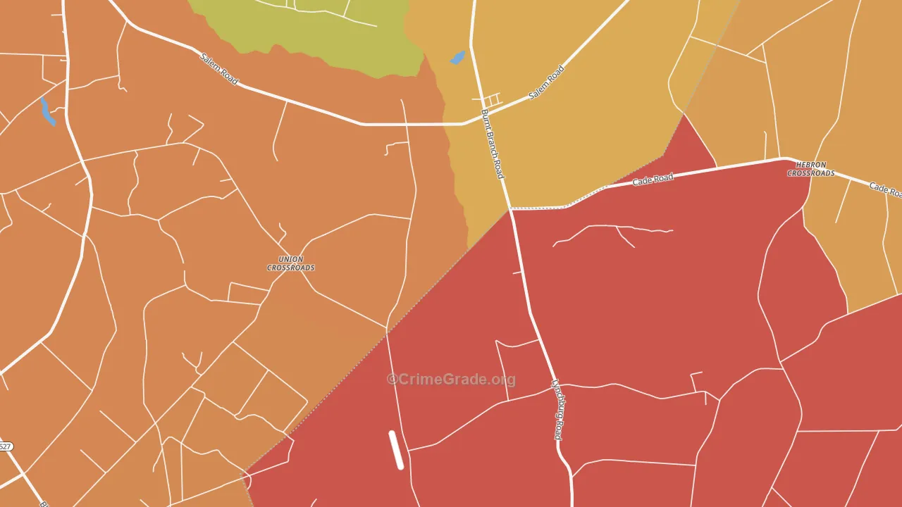 Union Crossroads, SC Map of Arson Rates
