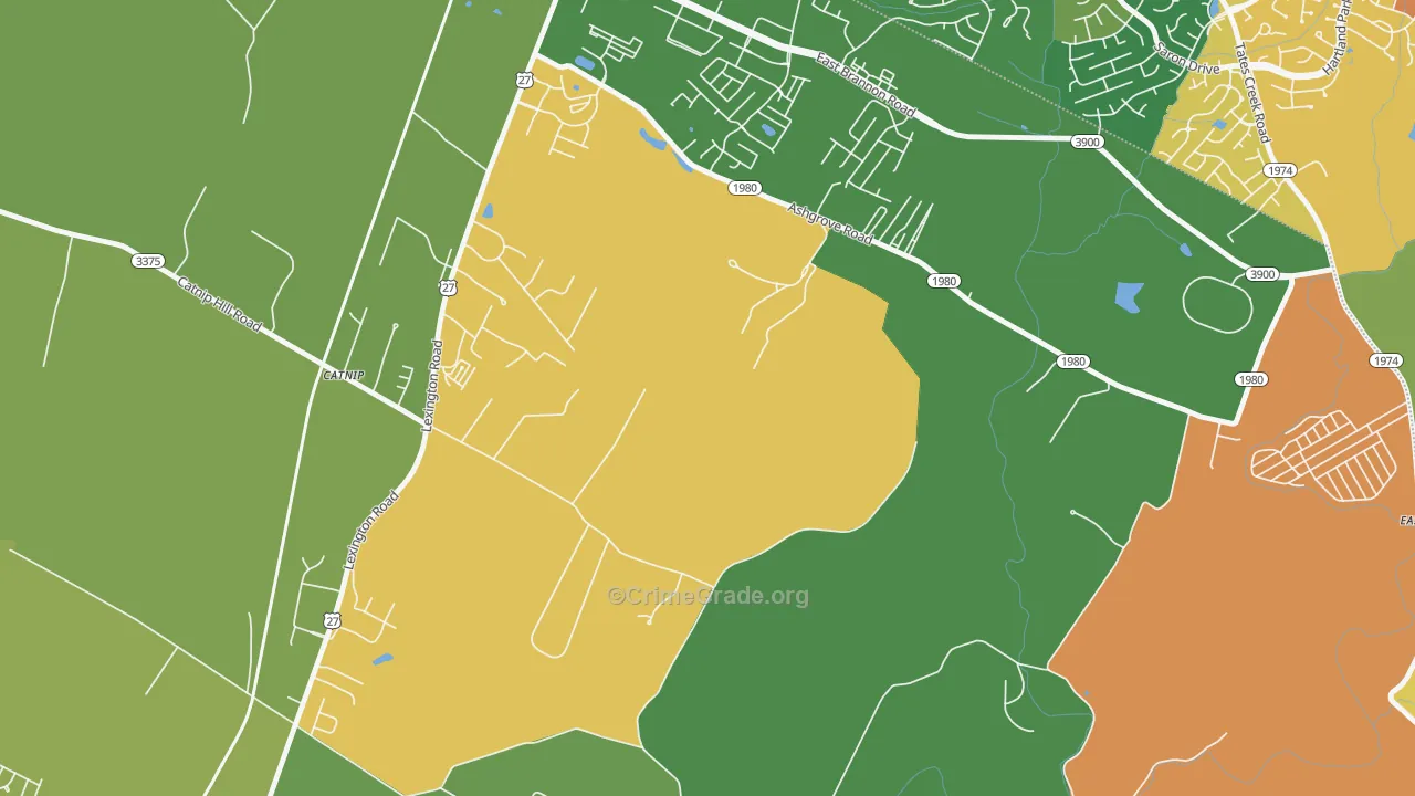 Union Mills, KY Map of Arson Rates