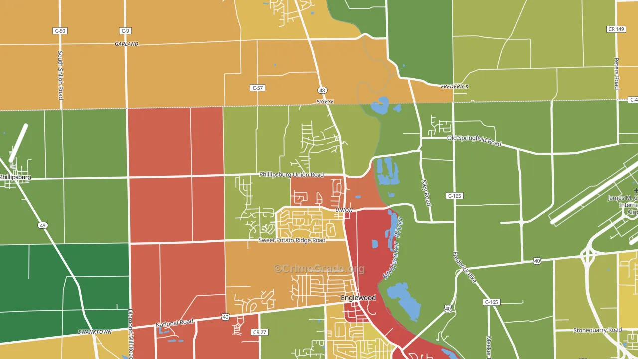 Union, OH Map of Arson Rates