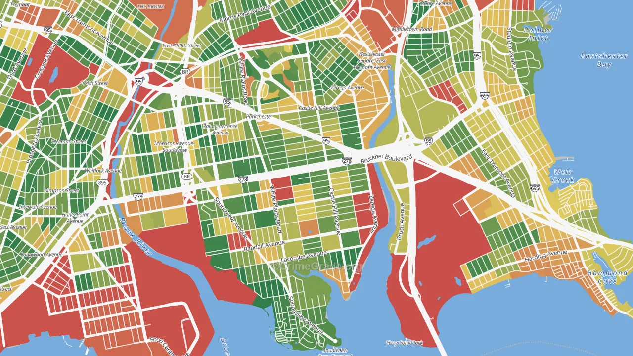 Unionport, Bronx, NY Map of Arson Rates