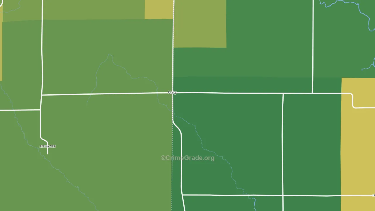 Unity, WI Map of Arson Rates