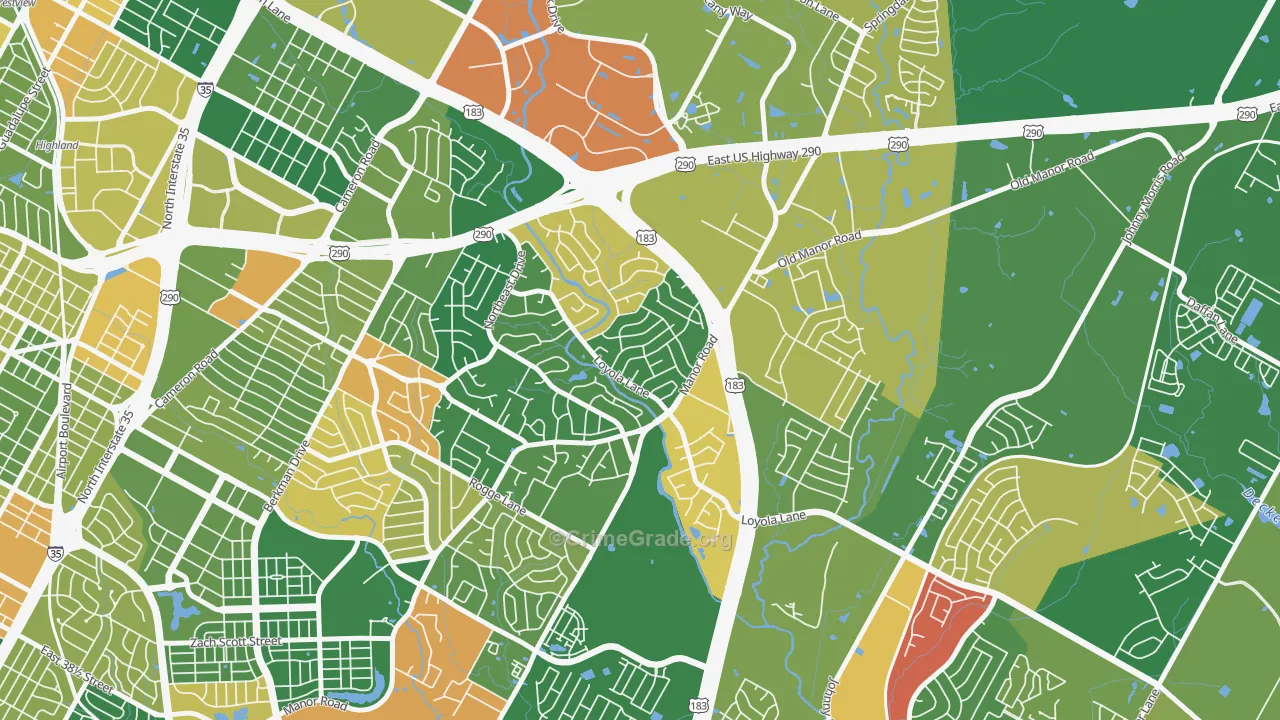 University Hills, Austin, TX Map of Arson Rates
