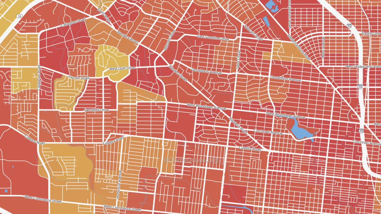University Park-San Antonio, San Antonio, TX Map of Arson Rates