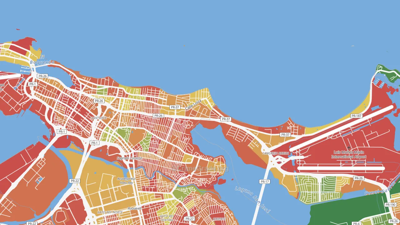 Urbanizacion Atlantic View, San Juan, PR Map of Arson Rates