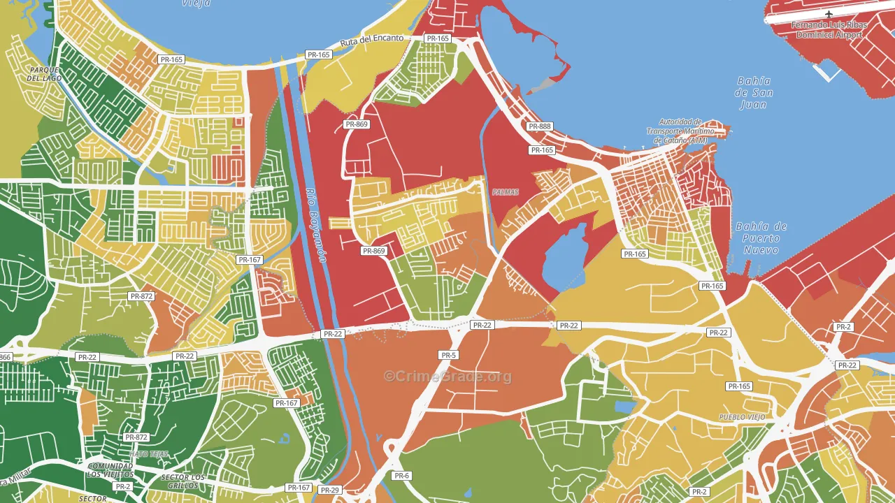 Urbanizacion Las Vegas, Catano, PR Map of Arson Rates