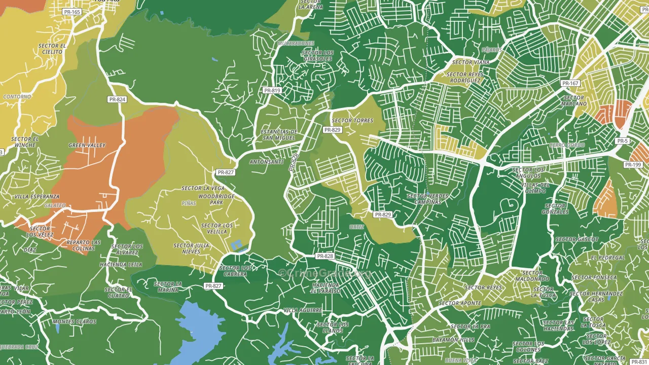 Urbanizacion Toa Alta Hts, Toa Alta, PR Map of Arson Rates