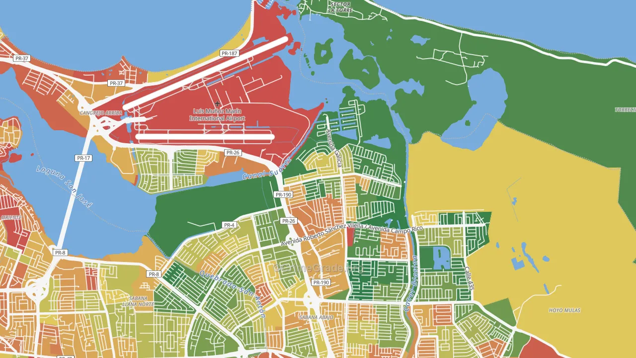 Urbanizacion Vistamar, Carolina, PR Map of Arson Rates