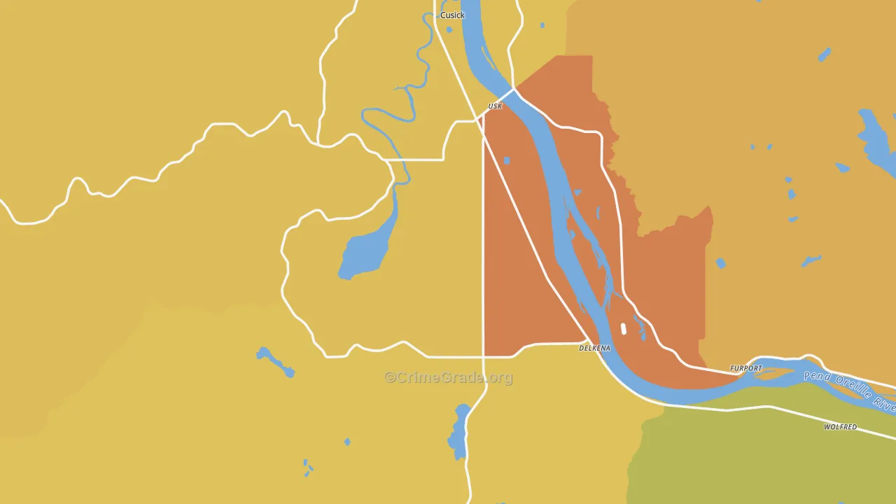 Usk, WA Map of Arson Rates