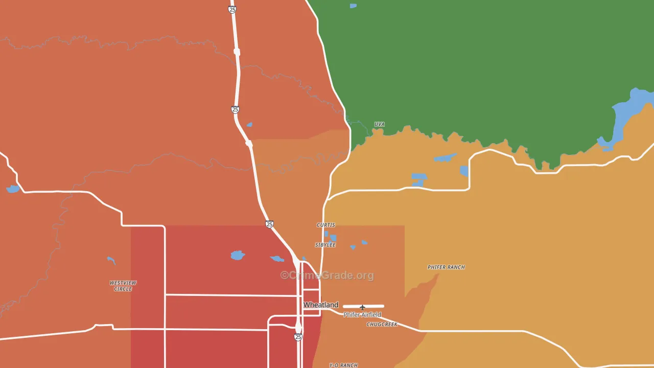 Uva, WY Map of Arson Rates