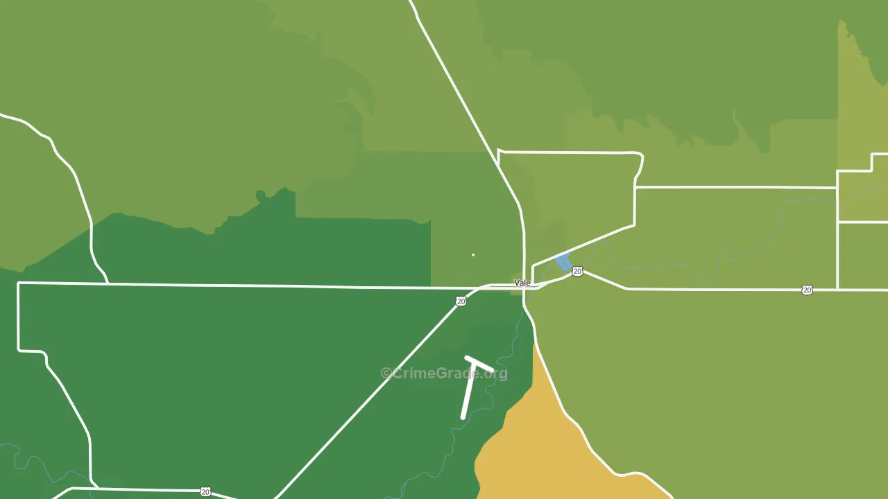 Vale, OR Map of Arson Rates